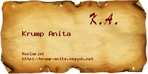 Krump Anita névjegykártya